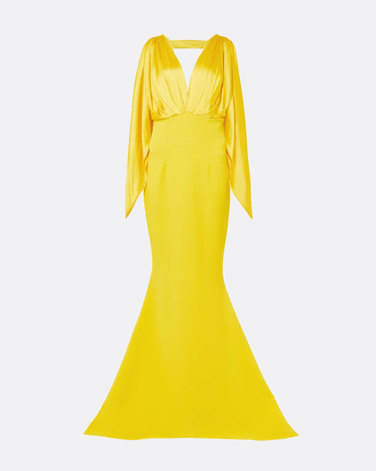 Amina Canary Long Dress