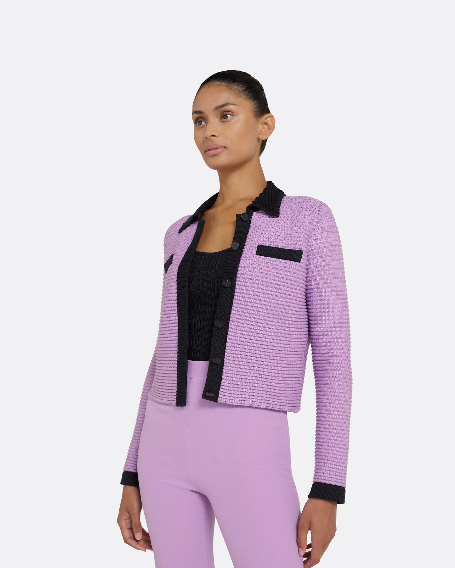 Artemis Lupine & Navy Crochet Jacket
