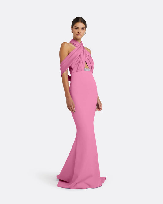 Louella Aurora Embroidered Long Dress