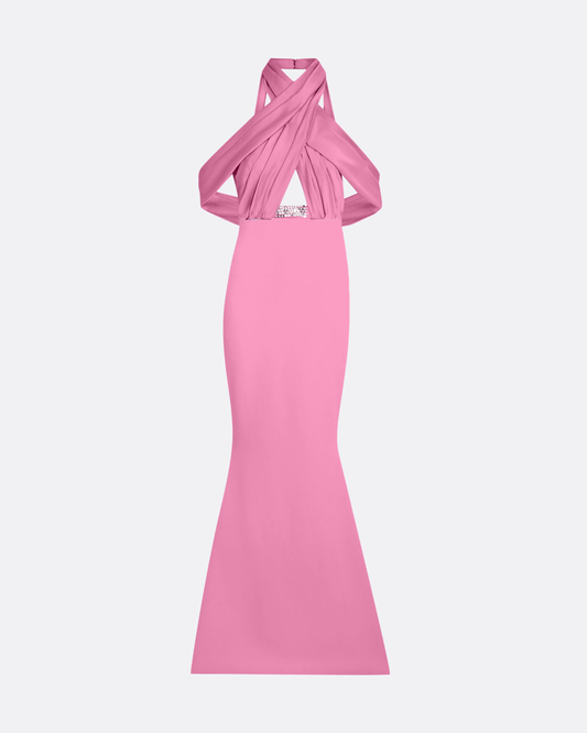 Louella Aurora Embroidered Long Dress