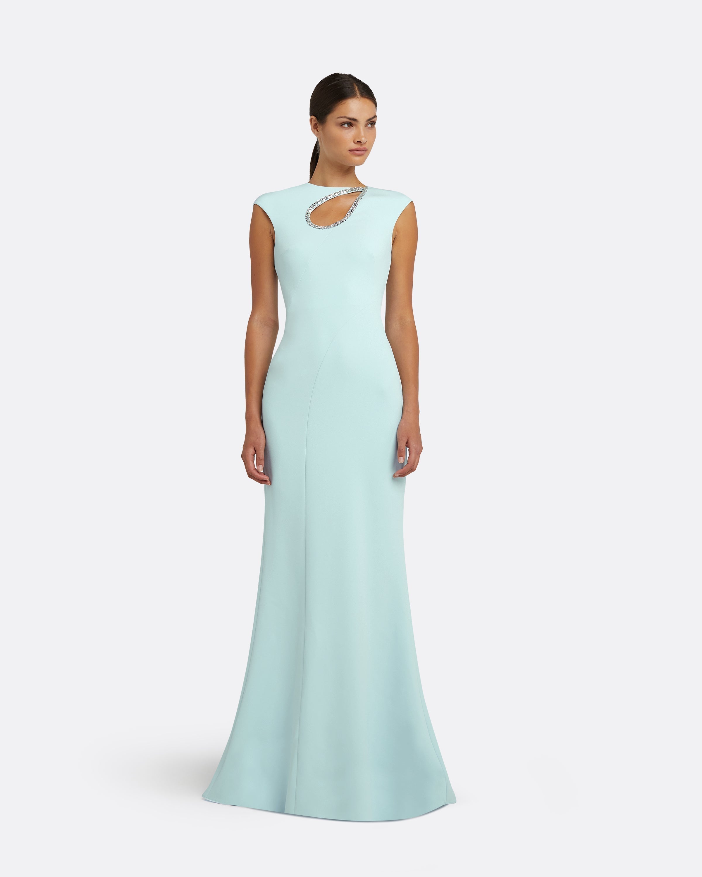 Chantria Baby Blue Long Dress – Maison Safiyaa USA