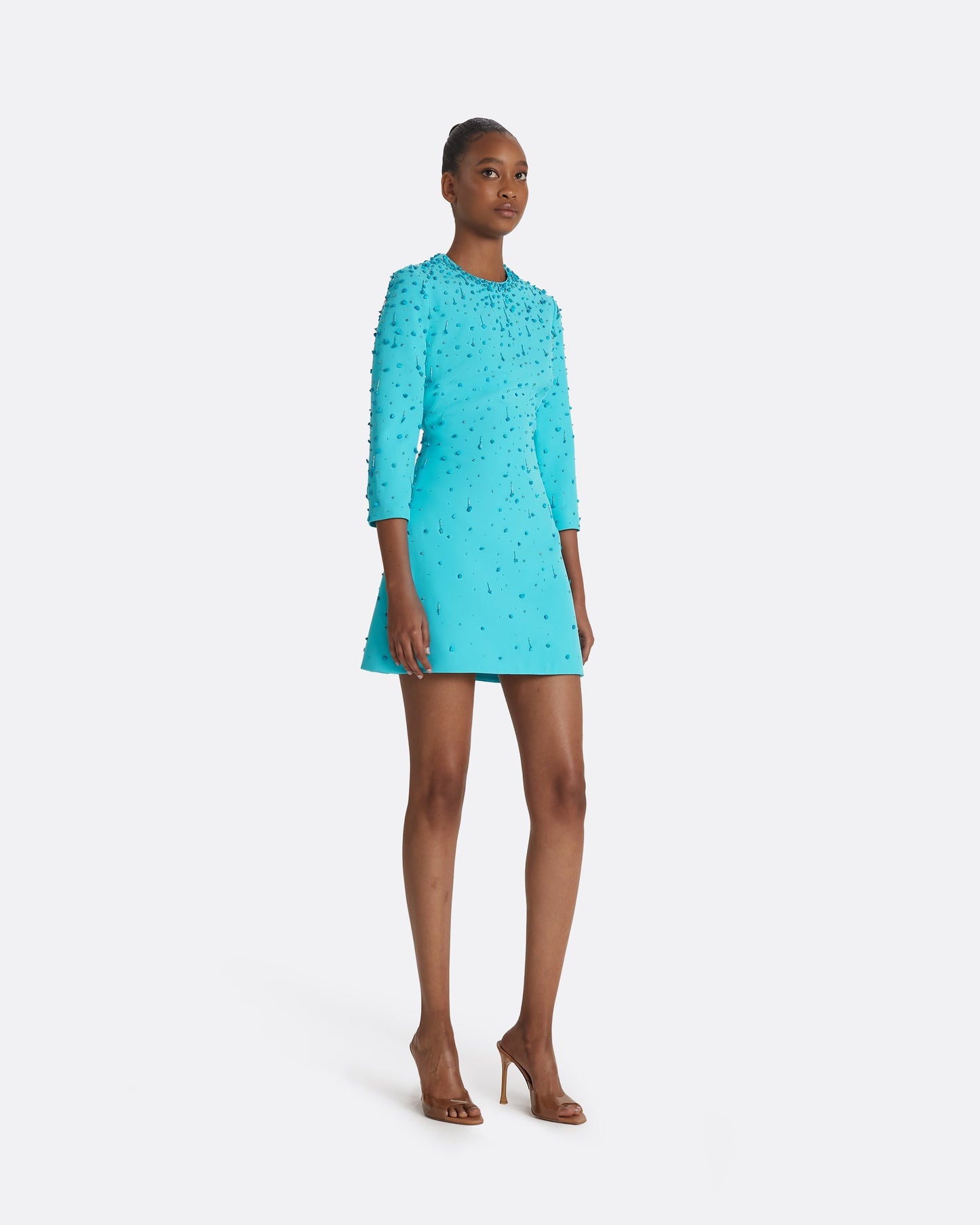 Renalle Aquamarine Short Dress
