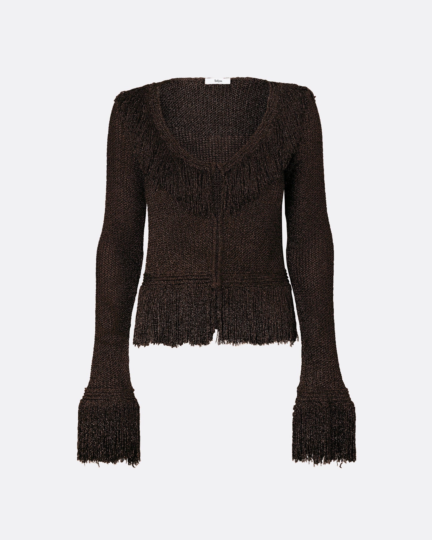 Scarlett Deep Brown Knit Jacket