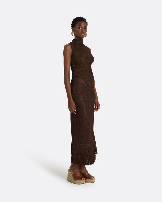 Veranna Deep Brown Knit Top