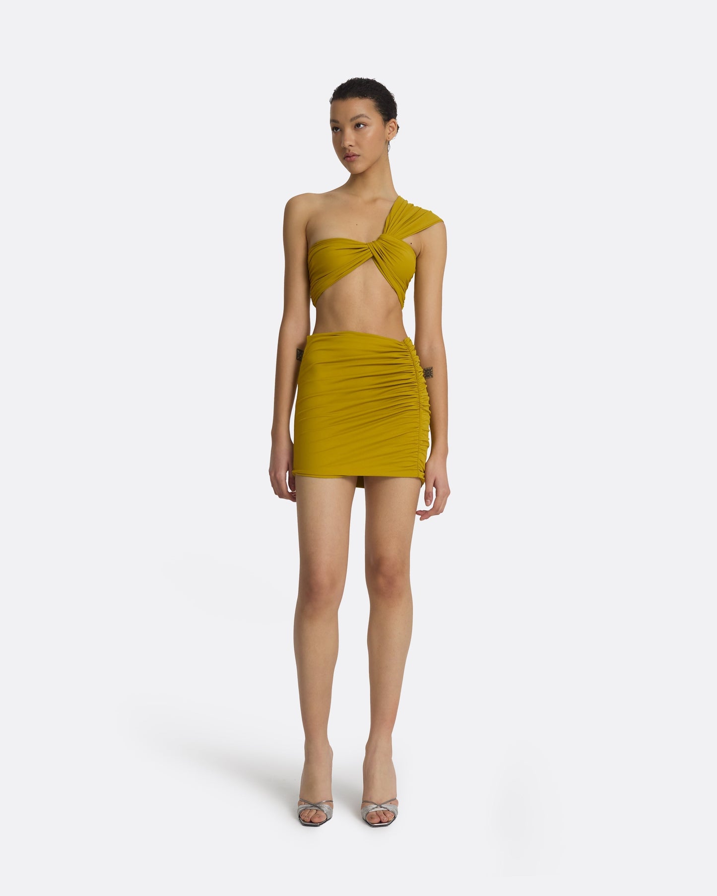 Shauna Chartreuse Swim Skirt