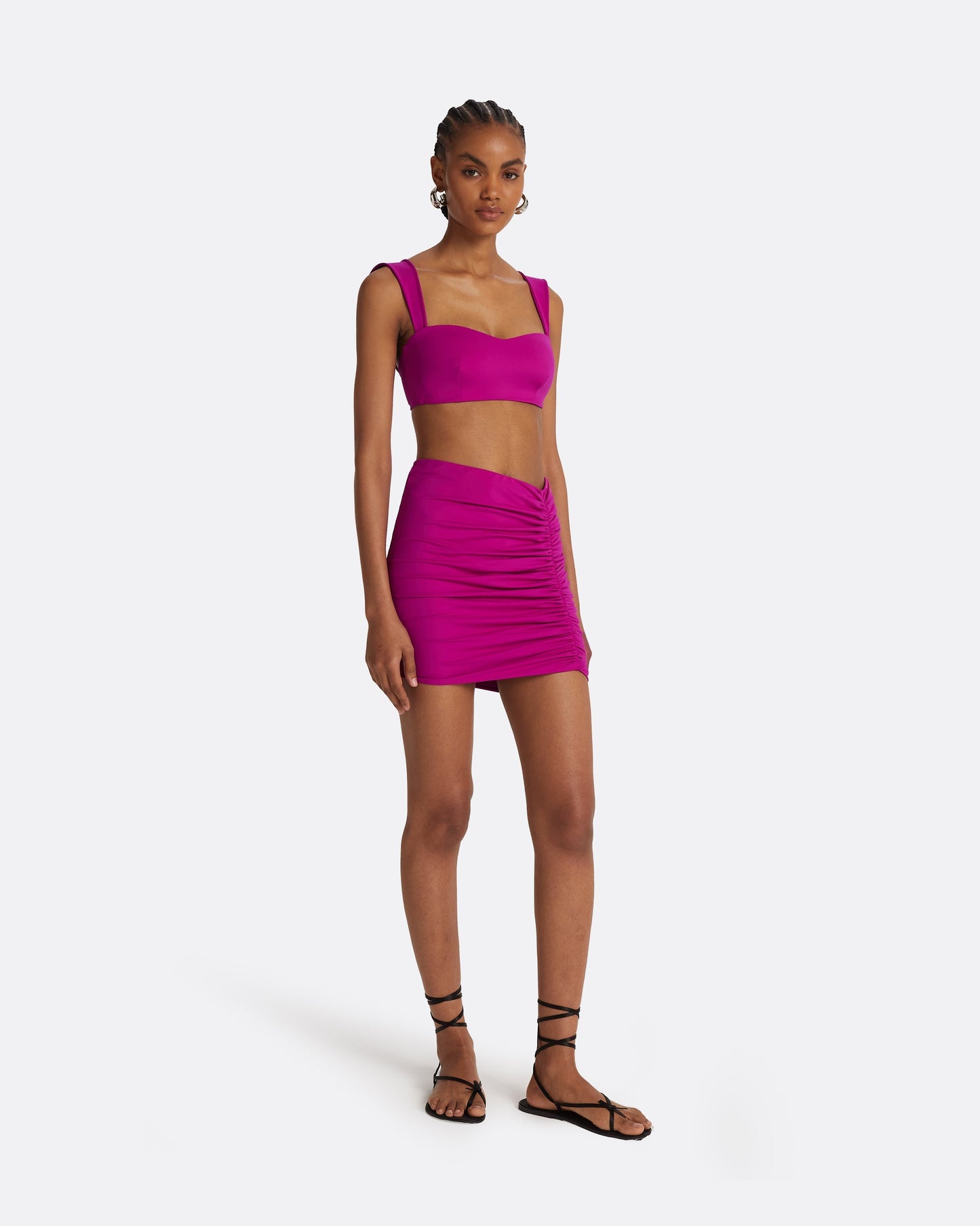 Shauna Magenta Swim Skirt