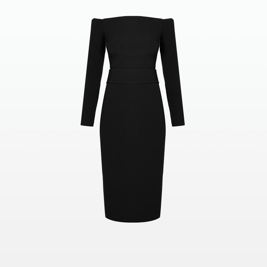 Starling Black Midi Dress