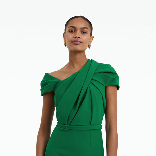 Dania Jewel Green Midi Dress