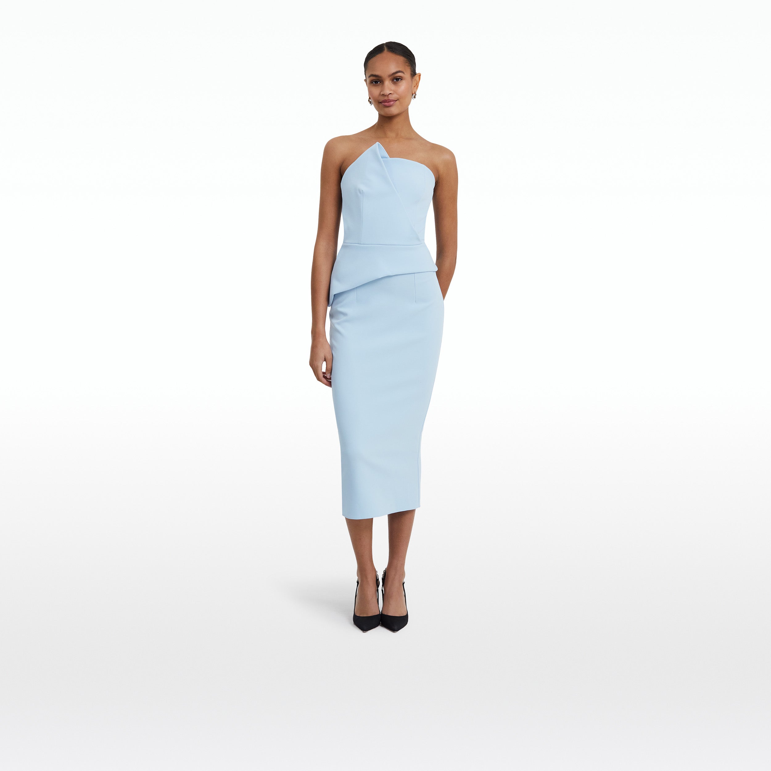Delani Pale Blue Midi Dress