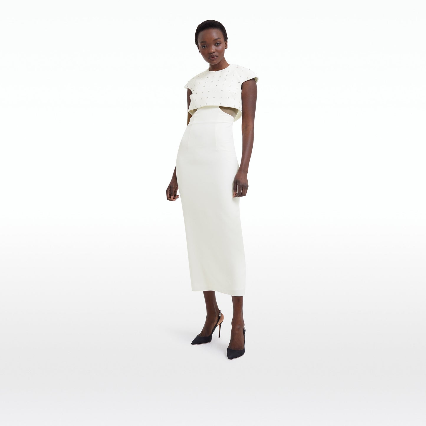 Dominica Ivory Midi Dress
