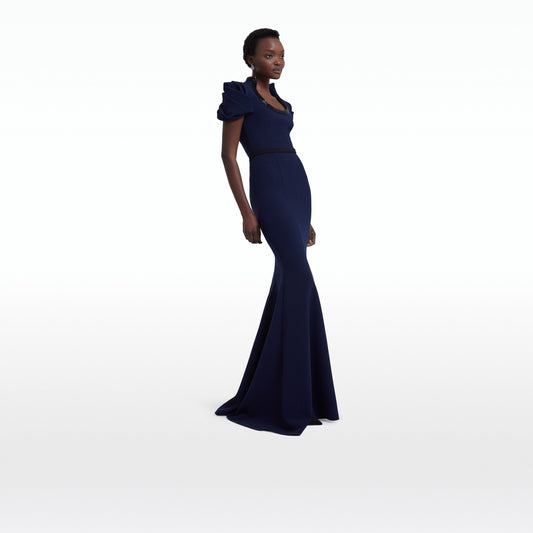 Logan Maritime Blue Long Dress