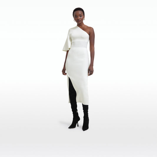 Kalypso Ivory Midi Knit Dress