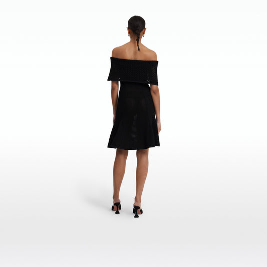 Kole Black Knit Short Dress