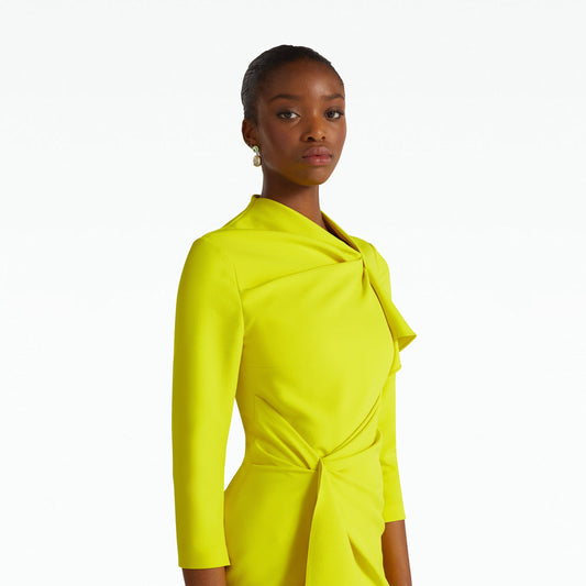 Avery Chartreuse Midi Dress