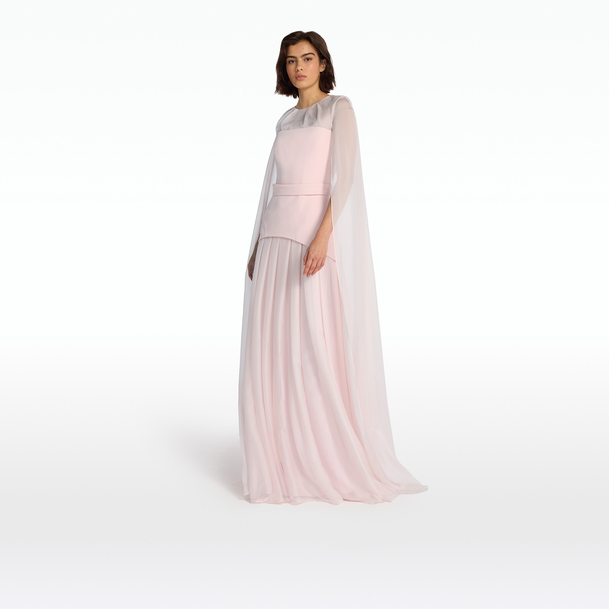 Gloria Pale Pink Long Dress – Maison Safiyaa USA