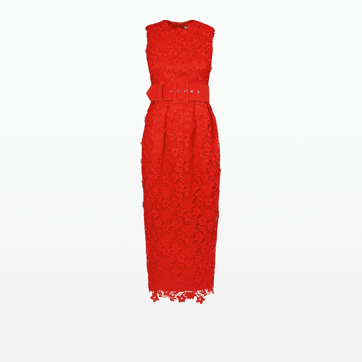 Alani Lacquer Red Midi Dress