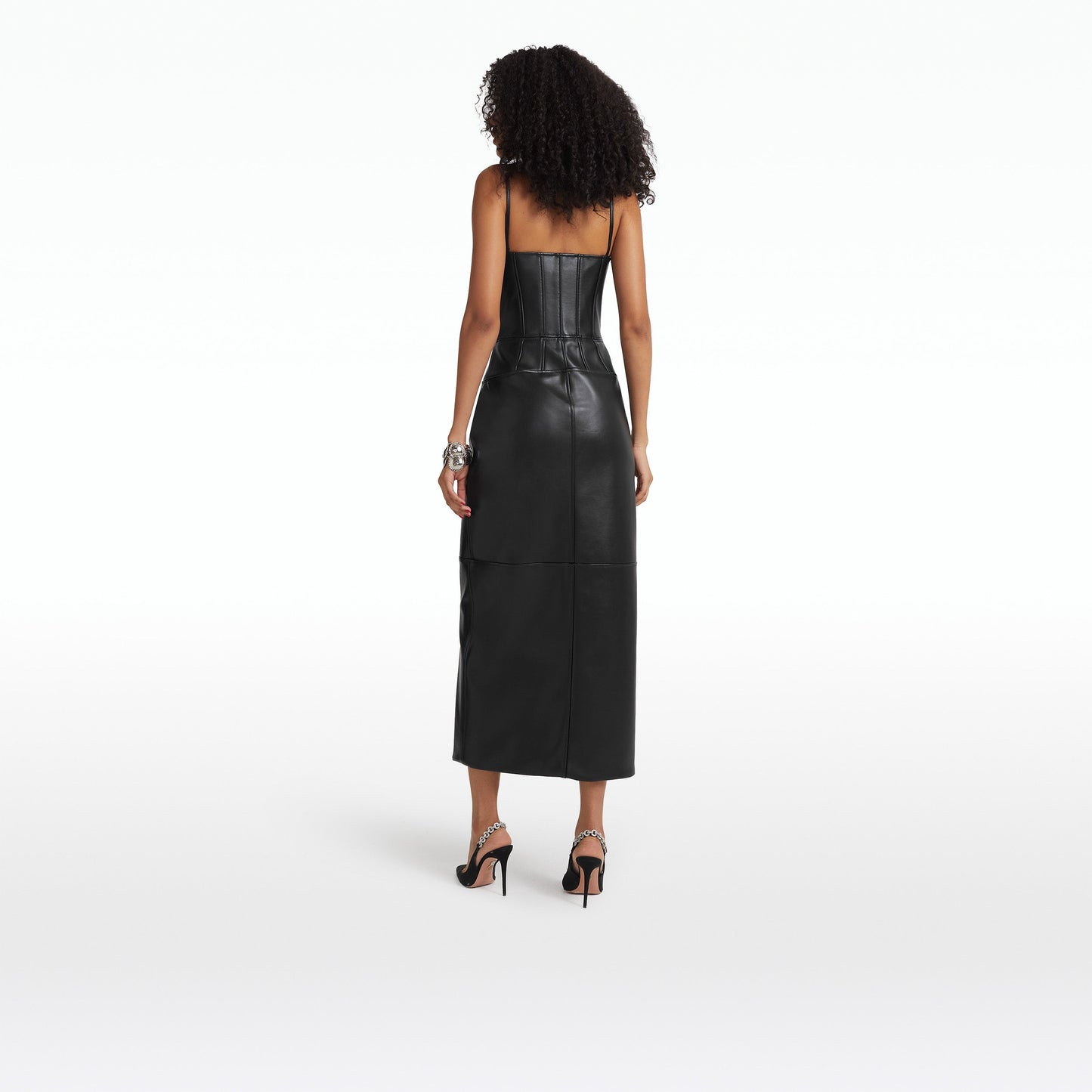 Chelle Black Midi Dress