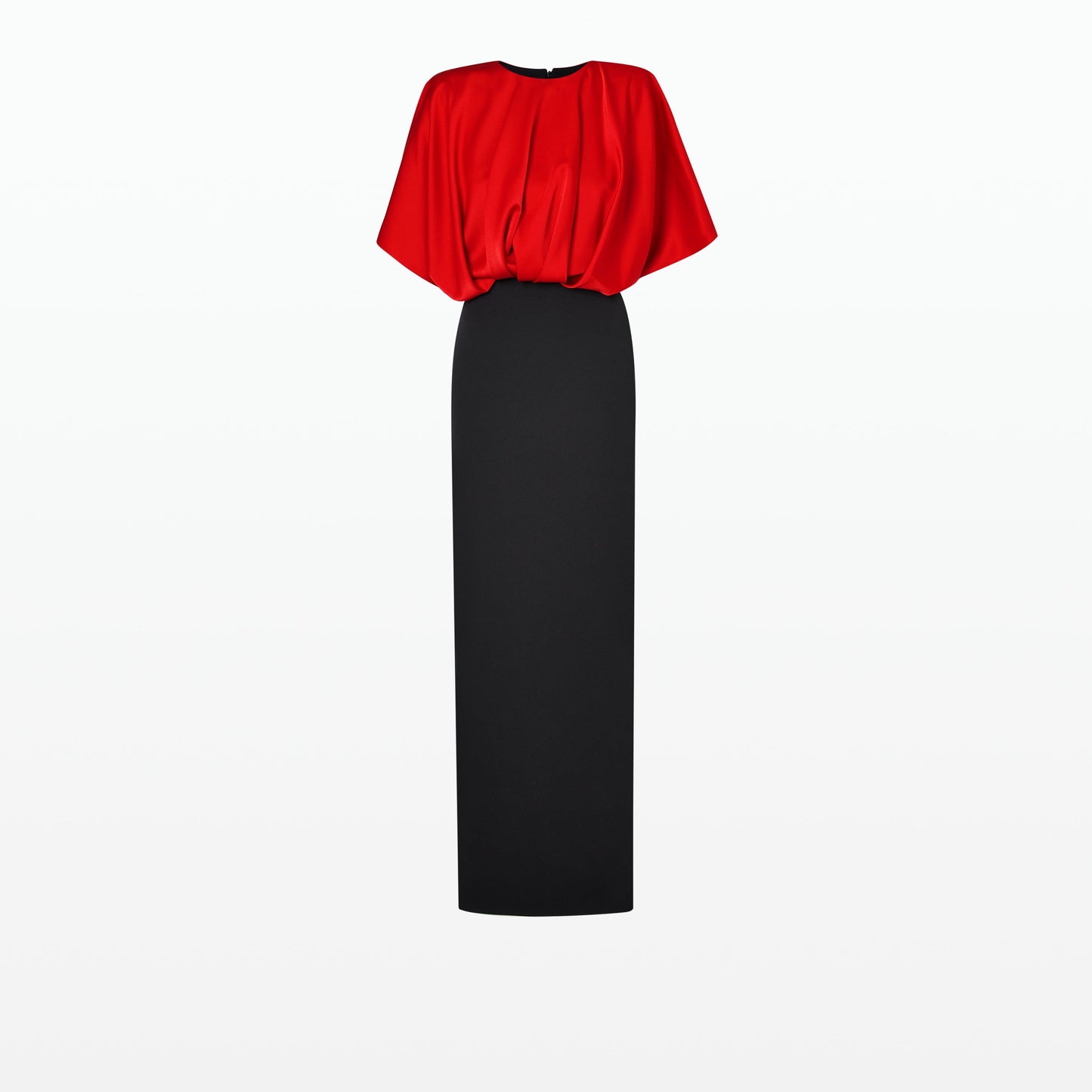 Lucinda Black & Cherry Red Long Dress