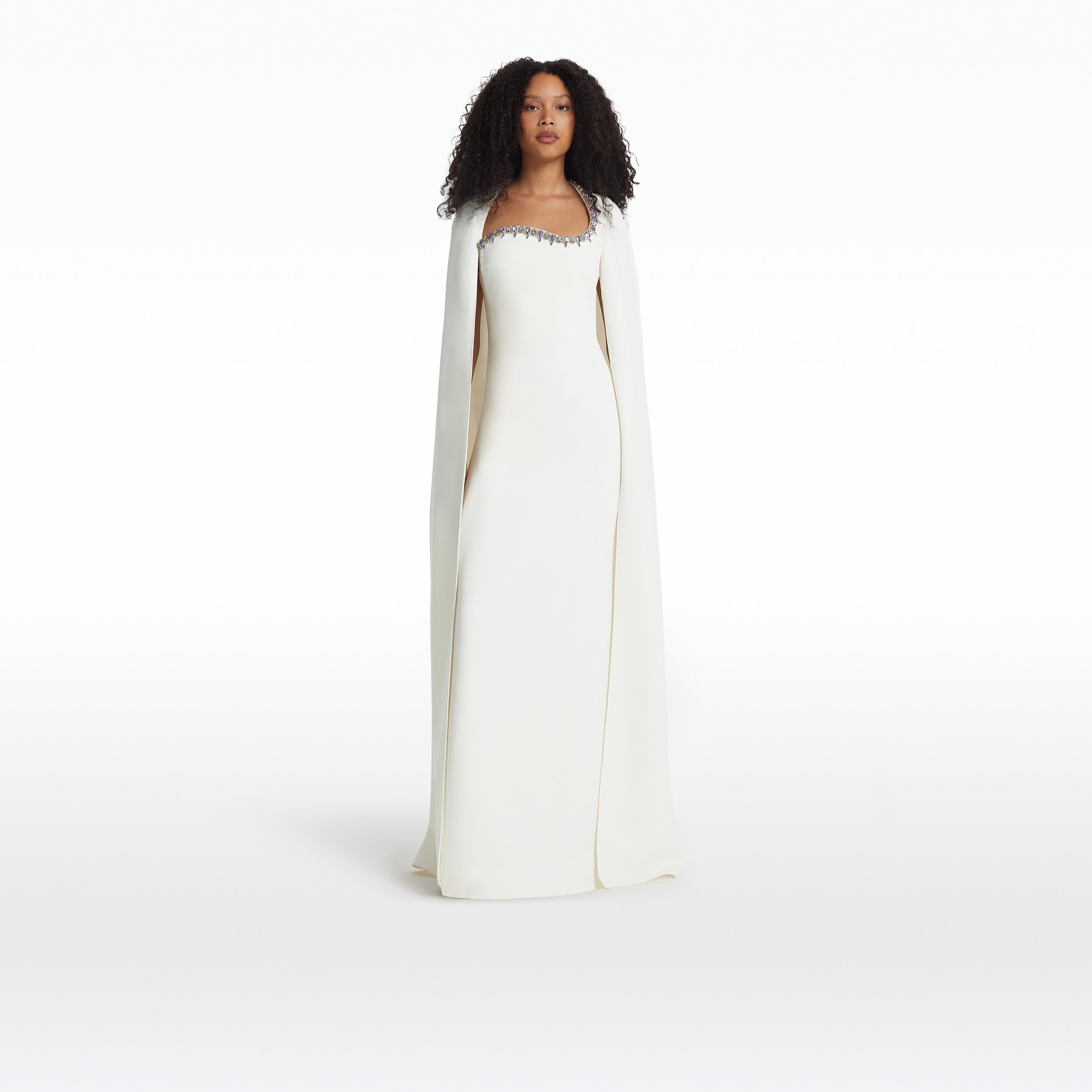 Mattia Ivory Long Dress