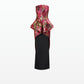 Brienna Black & Lacquer Red Long Dress
