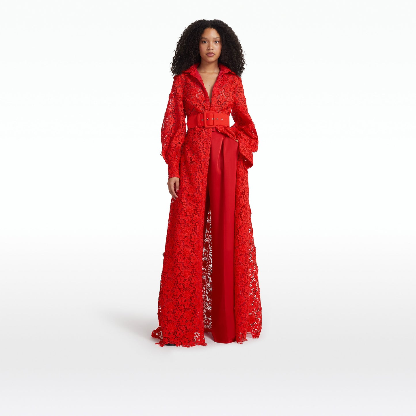 Salma Lacquer Red Long Dress