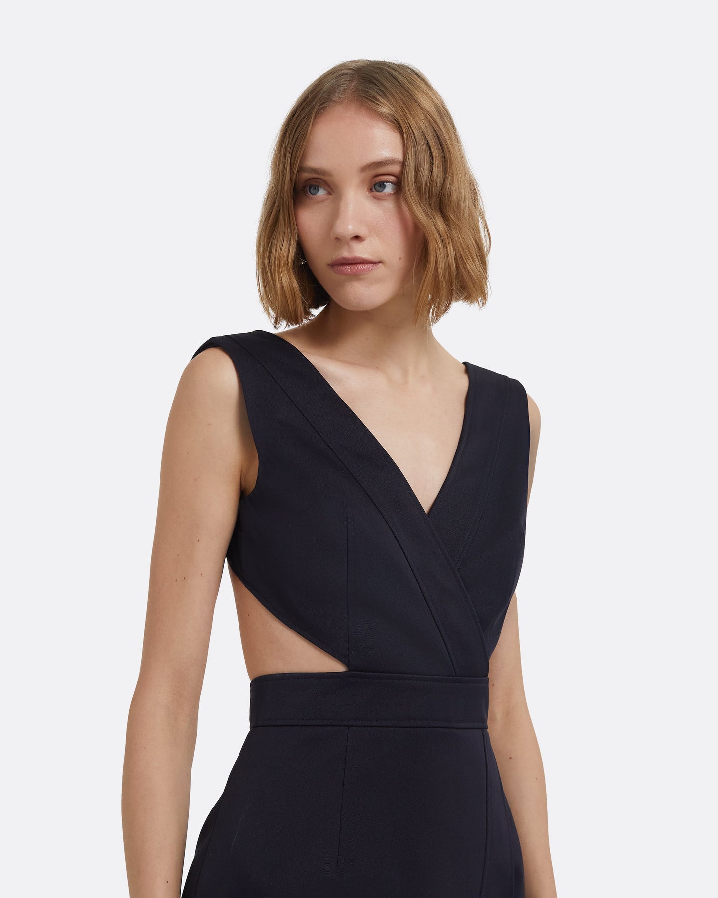 Oakley Midi Dress in Midnight Navy