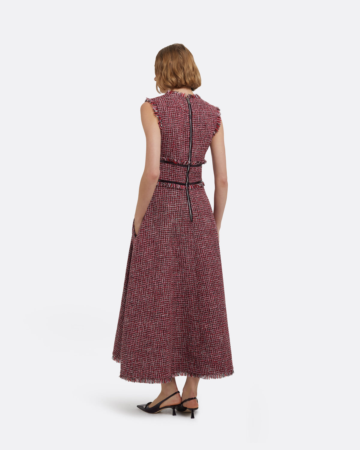 Dorothy Midi Dress in Multi-Pinks
