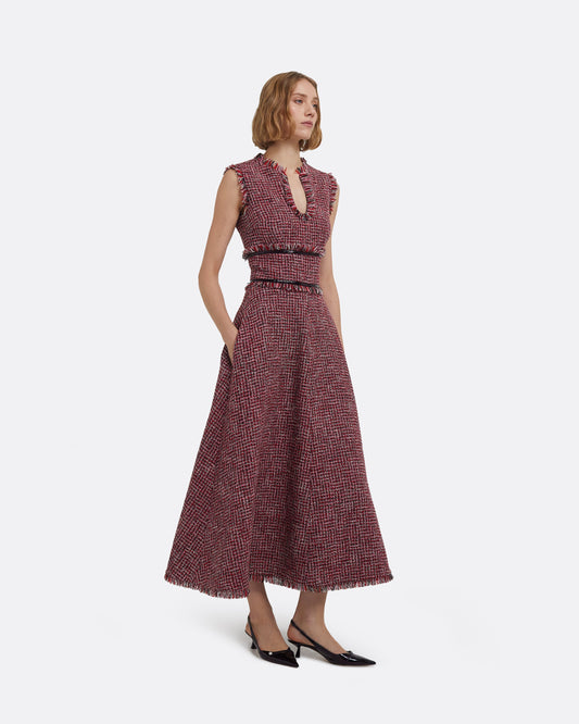 Dorothy Midi Dress in Multi-Pinks