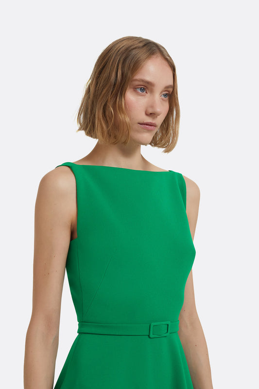 Ginny Midi Dress in Jewel Green