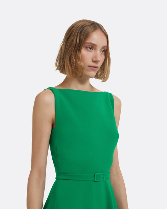 Ginny Midi Dress in Jewel Green