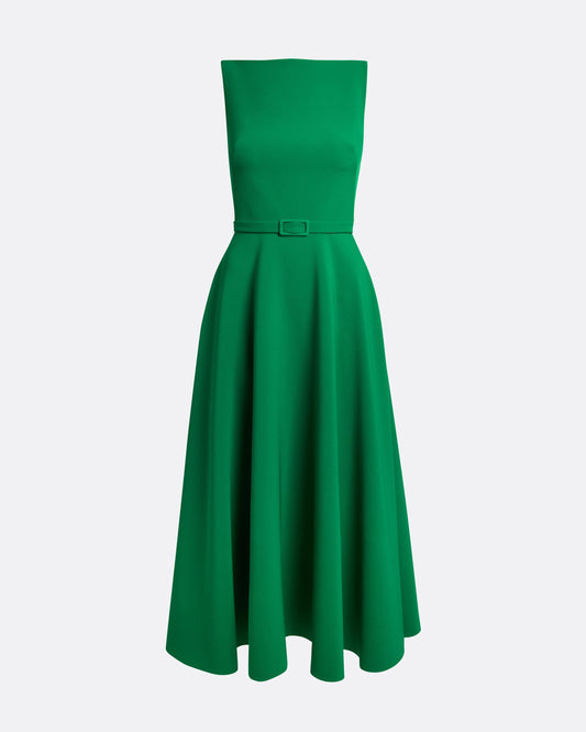 Ginny Midi Dress in Jewel Green