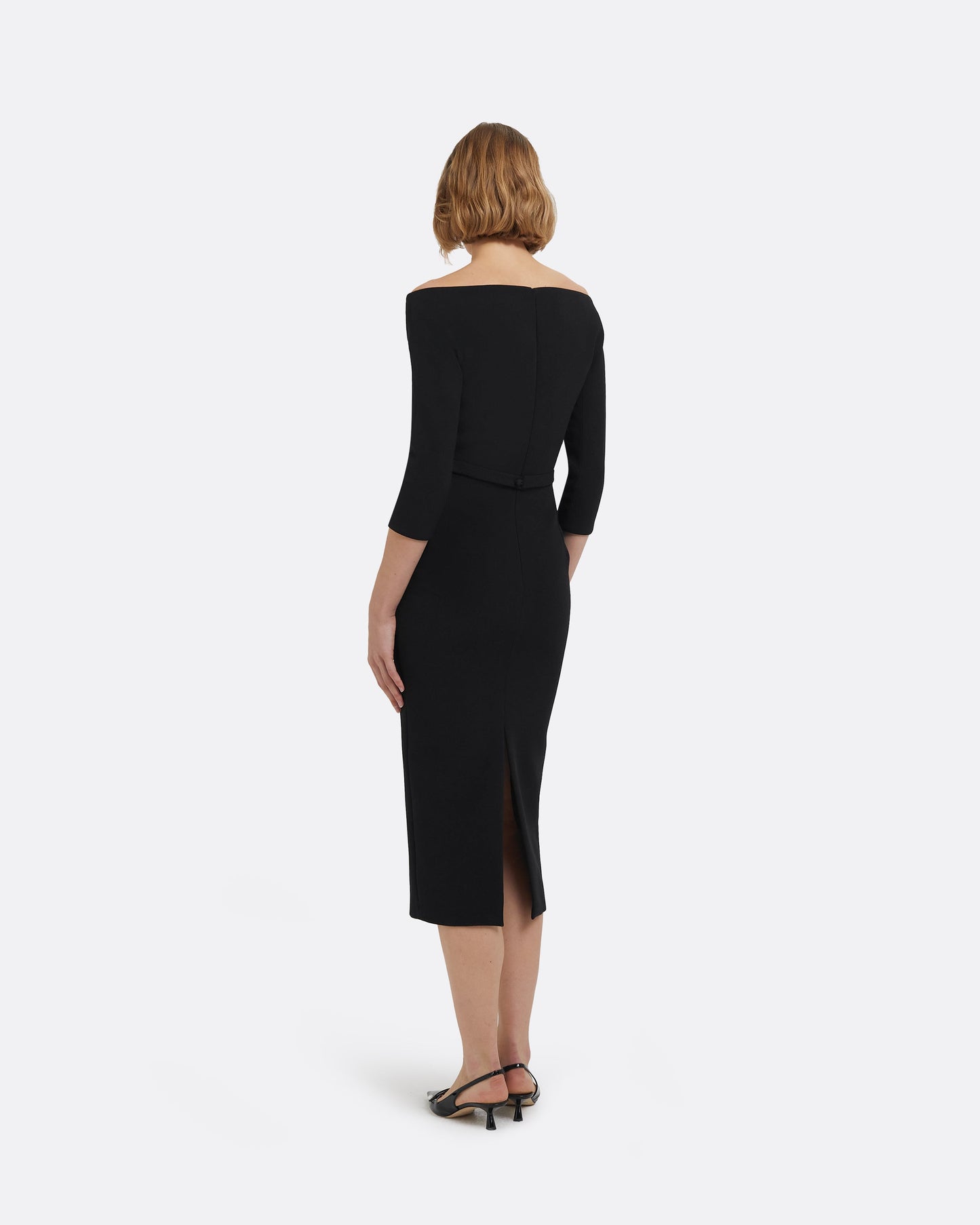Linda Midi Dress in Black