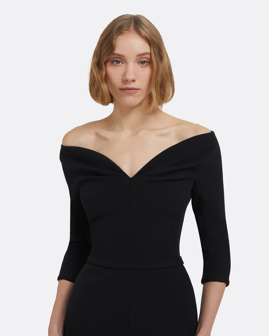 Linda Midi Dress in Black