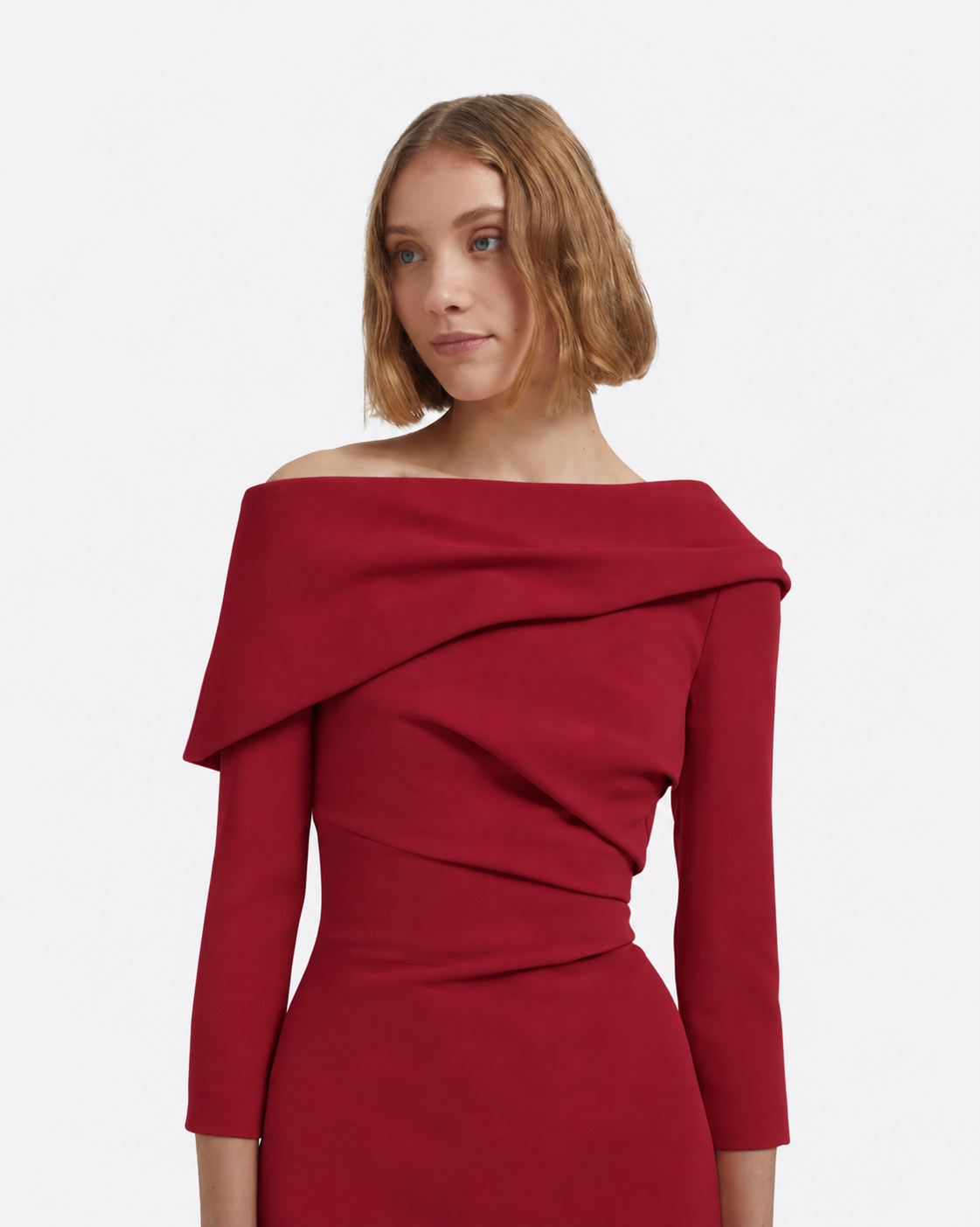 Vera Midi Dress in Rhubarb