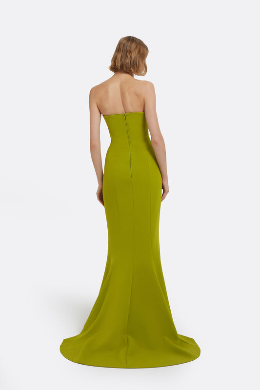 Angelina Long Dress in Woodbine