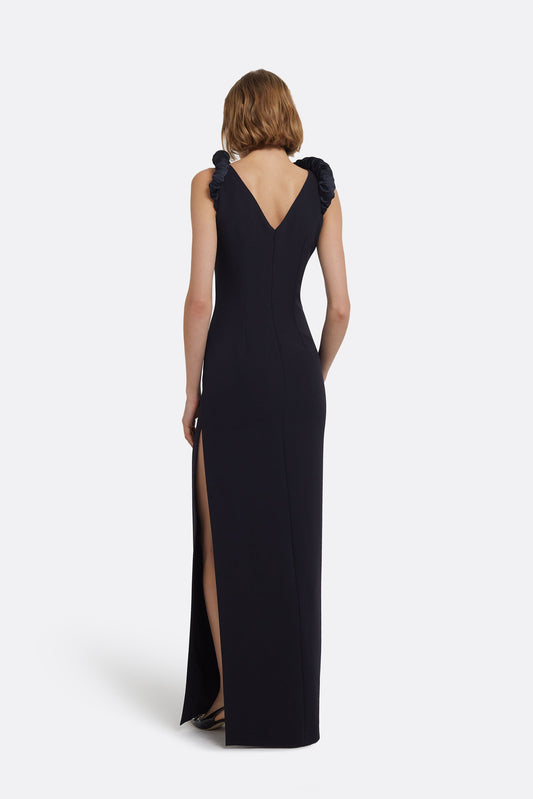 Liora Long Dress in Midnight Navy