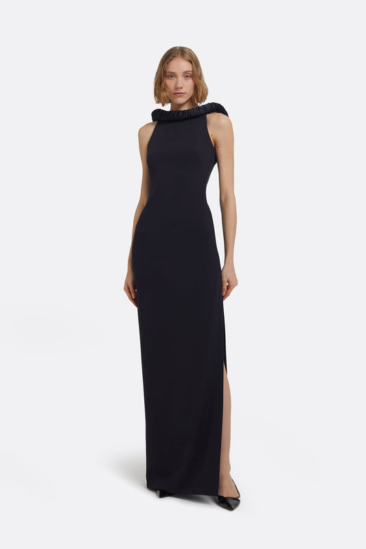 Liora Long Dress in Midnight Navy