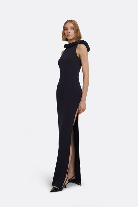 Liora Long Dress in Midnight Navy