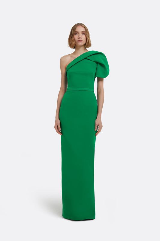 Millie Long Dress in Jewel Green