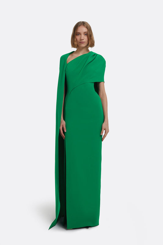 Contessa Long Dress in Jewel Green