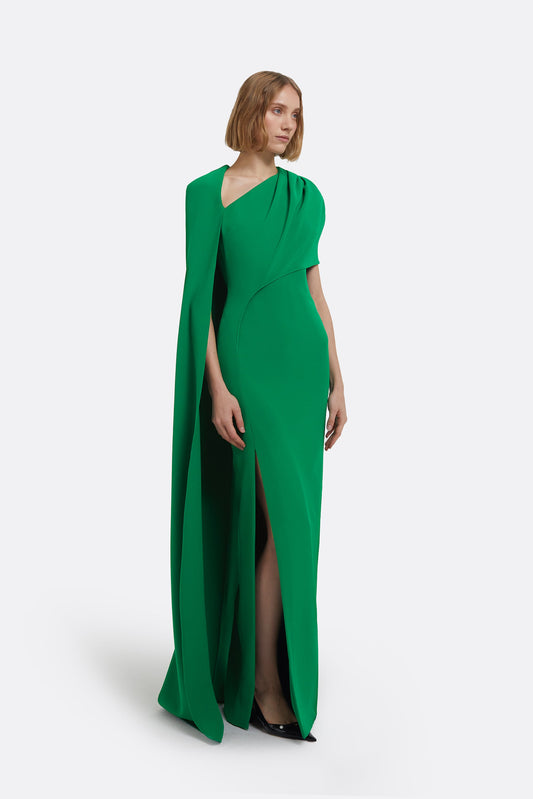 Contessa Long Dress in Jewel Green