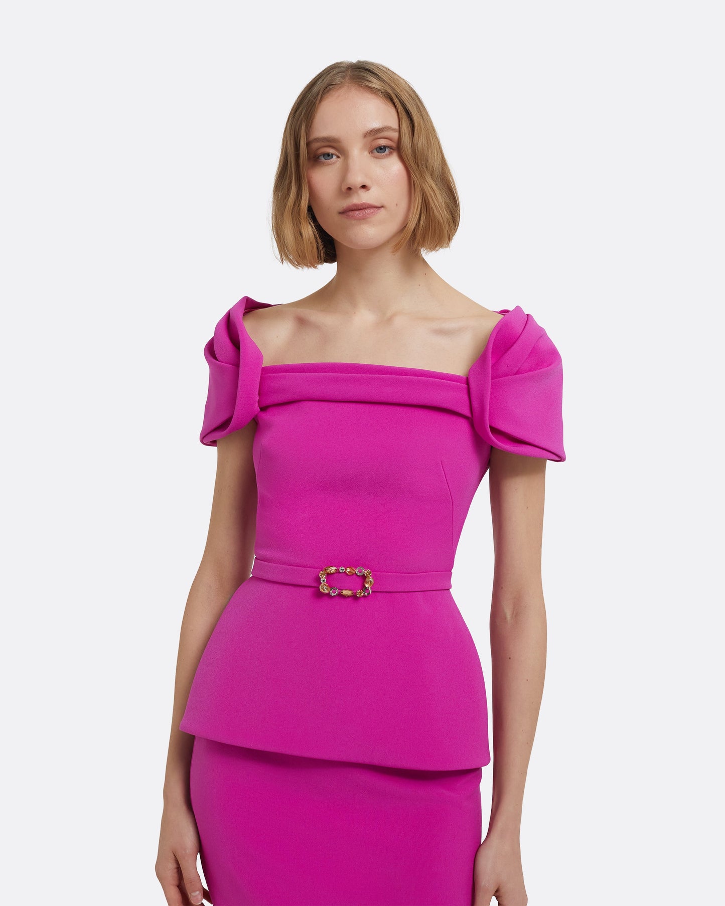 Thalia Top in Pompeii with Embellished Belt