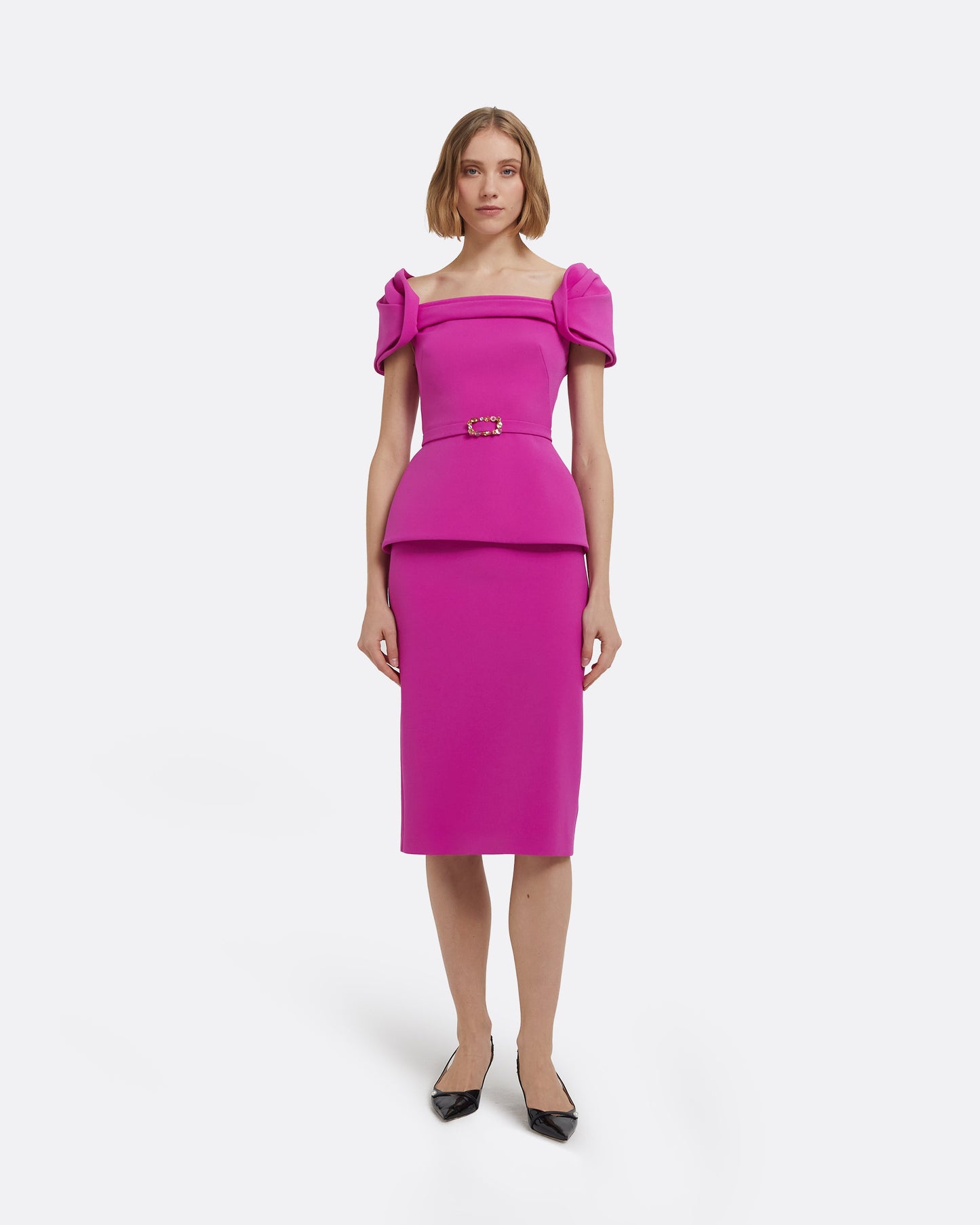 Thalia Top in Pompeii with Embellished Belt