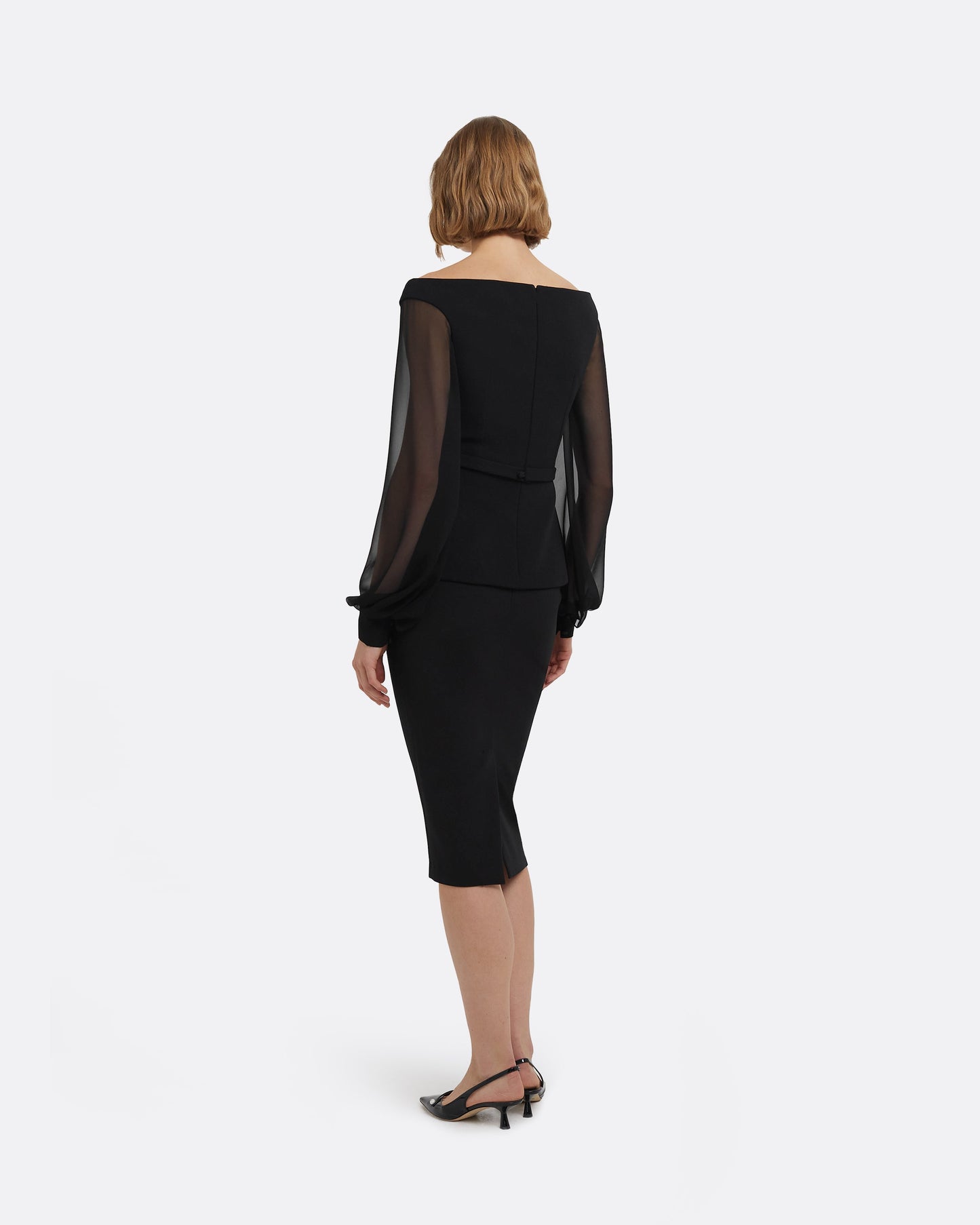 Hokoku Black Pencil Skirt