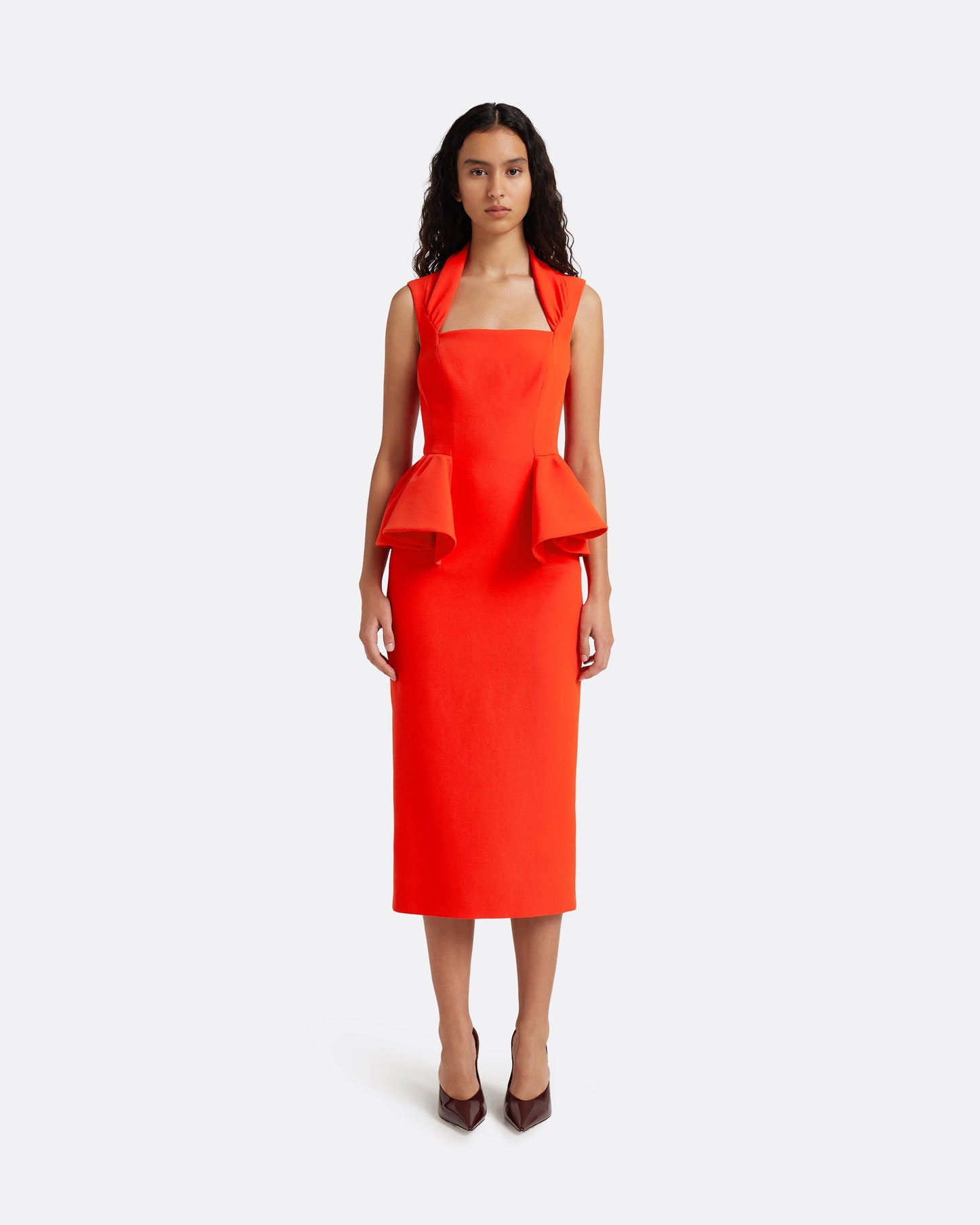 Milou Midi Dress in Apple Red