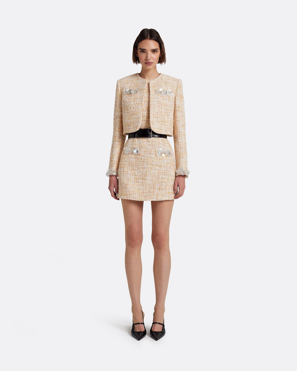 Laurette Mini Dress in Tweed