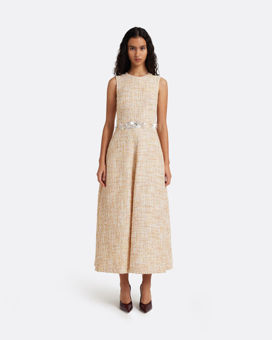 Maisie Midi Dress in Tweed
