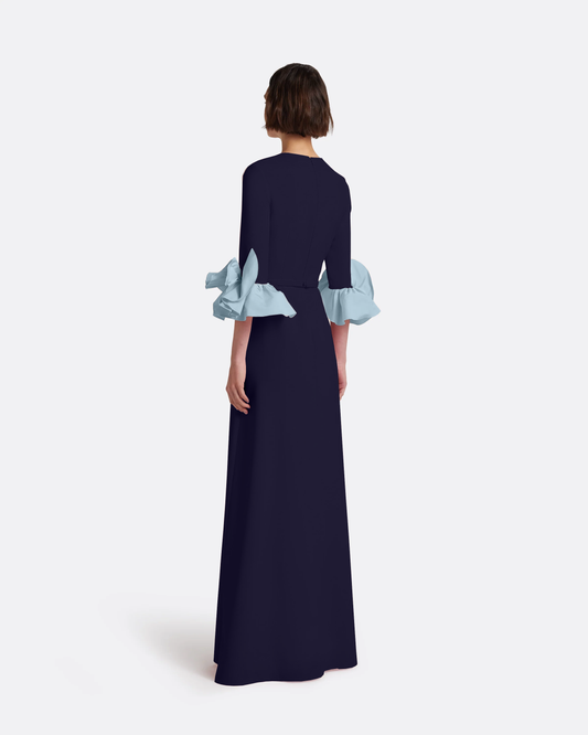 Belen Long Dress in Azurite & Vista