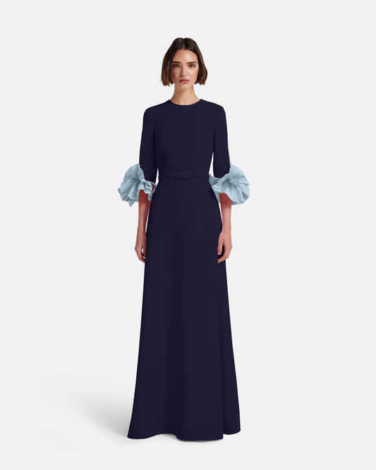 Belen Long Dress in Azurite & Vista