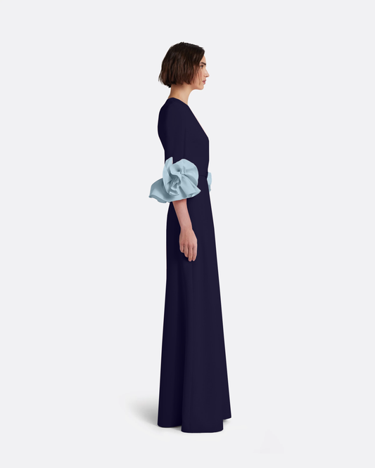 Belen Long Dress in Azurite & Vista